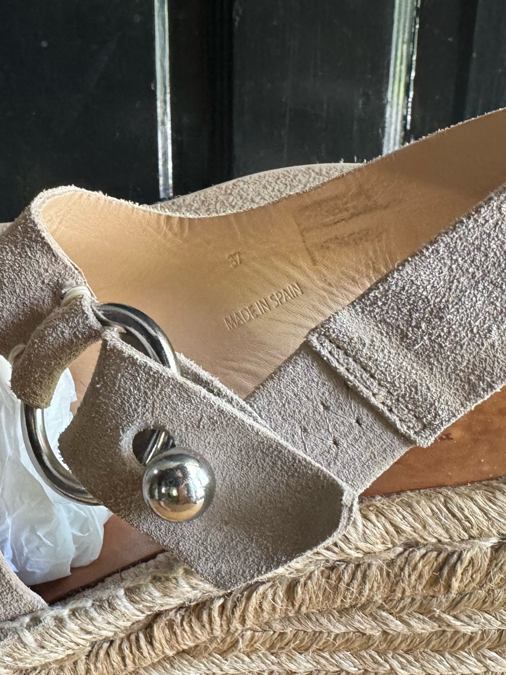 Rag & Bone Women's Arc Suede Espadrille Slingback Sandals - Size EU 37 - Picture 10 of 12